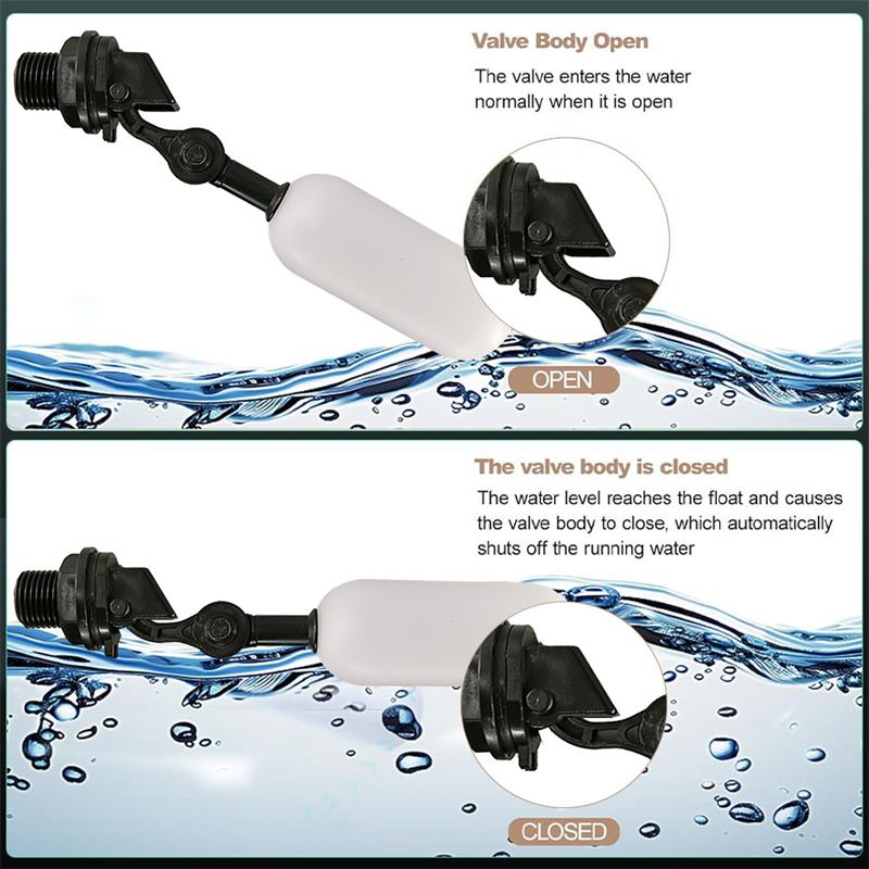Float Ball Valve Shut off 1/2" 3/4" Automatic Fill Feed tank Water Tank Floating Ball Valve