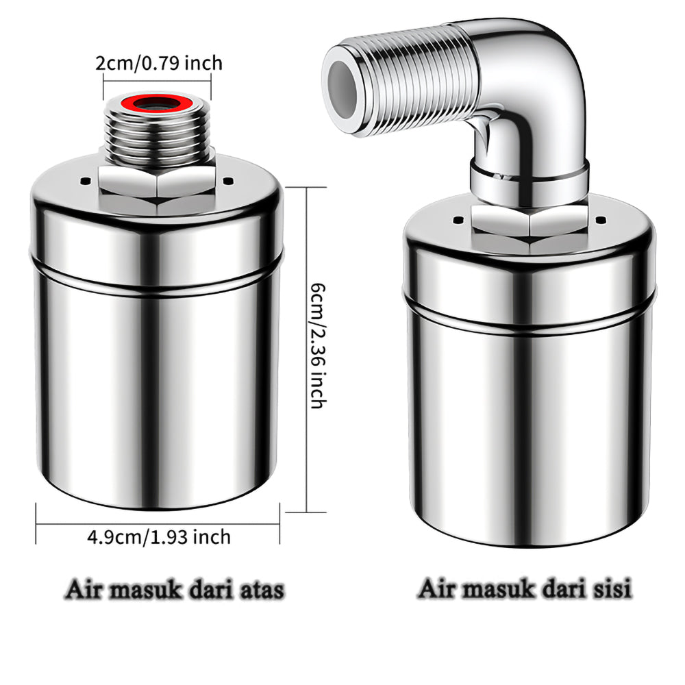 SUS304 stainless steel automatic water level controller, float ball valve suitable for water tanks, ponds, water towers, swimming pools, etc